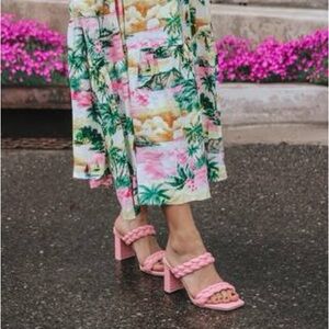 New Dolce Vita Paily Heeled Sandals - Size: 6 - Color: Persimmon Stella/Pink